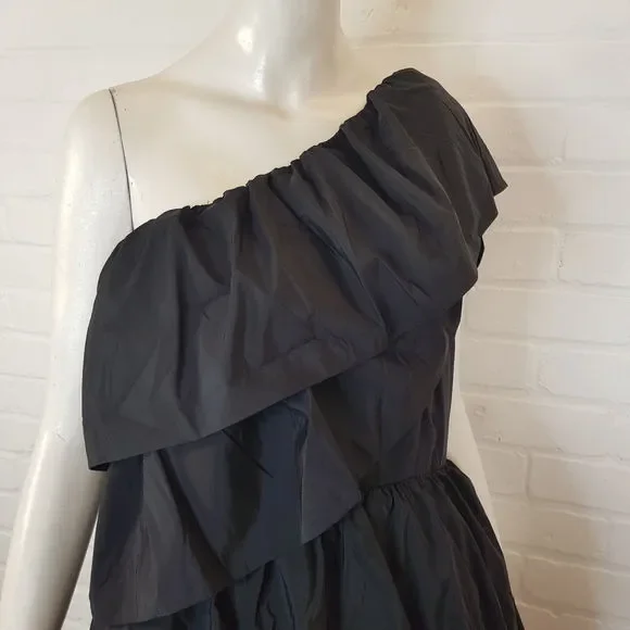 Endless Rose Anthropologie Tiered Mini Dress Medium UK 12 Black Ruffle Party NWT - Picture 4 of 15